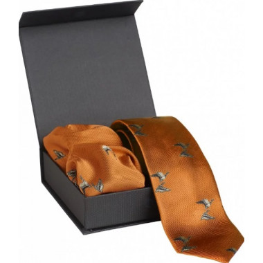 Darčekový Set Chevalier Duck Tie & Hanky Set Orange